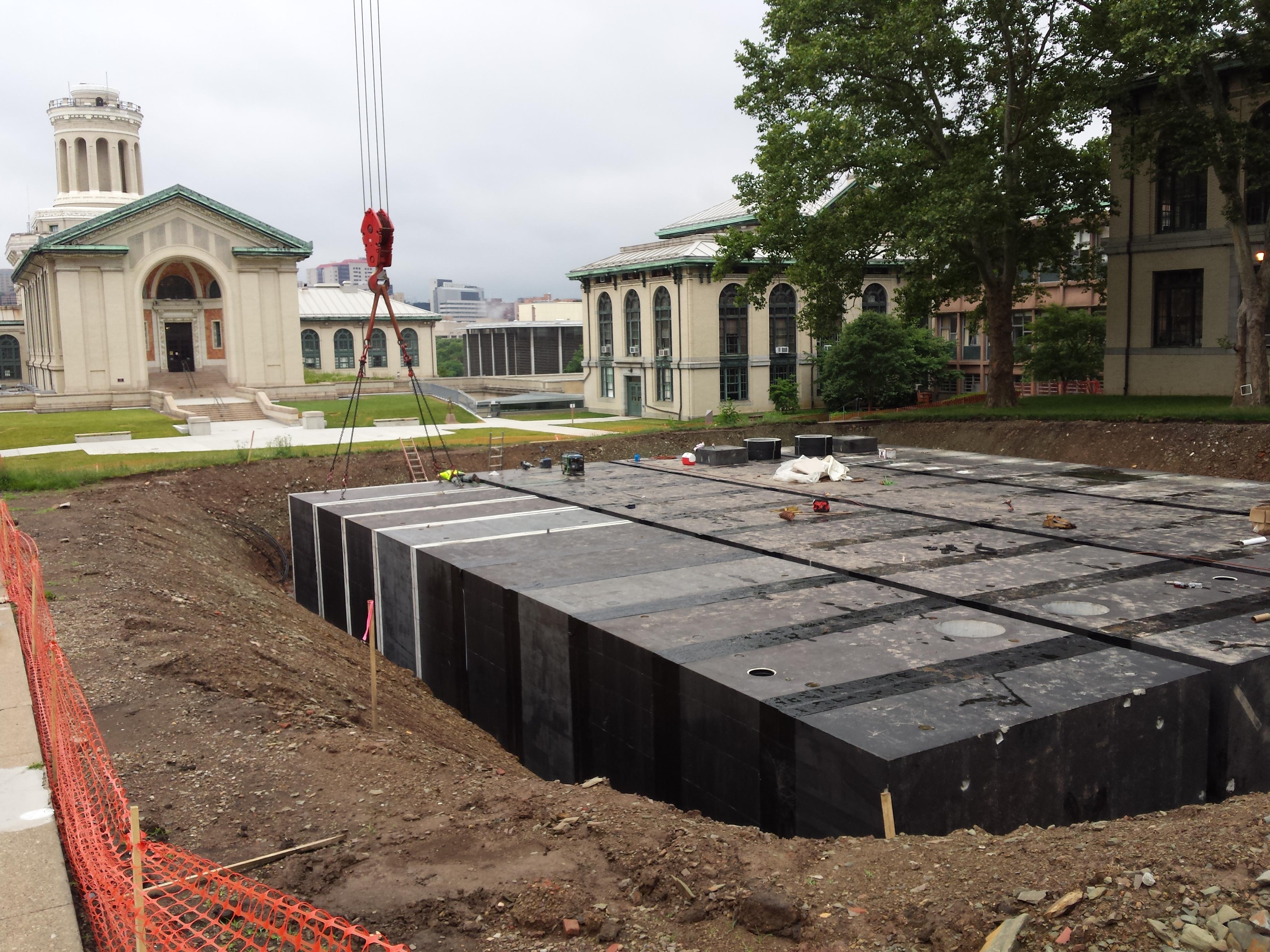 mall storm water retention tank